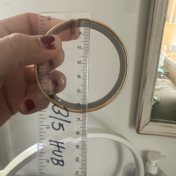 Hermes Gold and White Patterned Bracelet - Picture 7 of 7